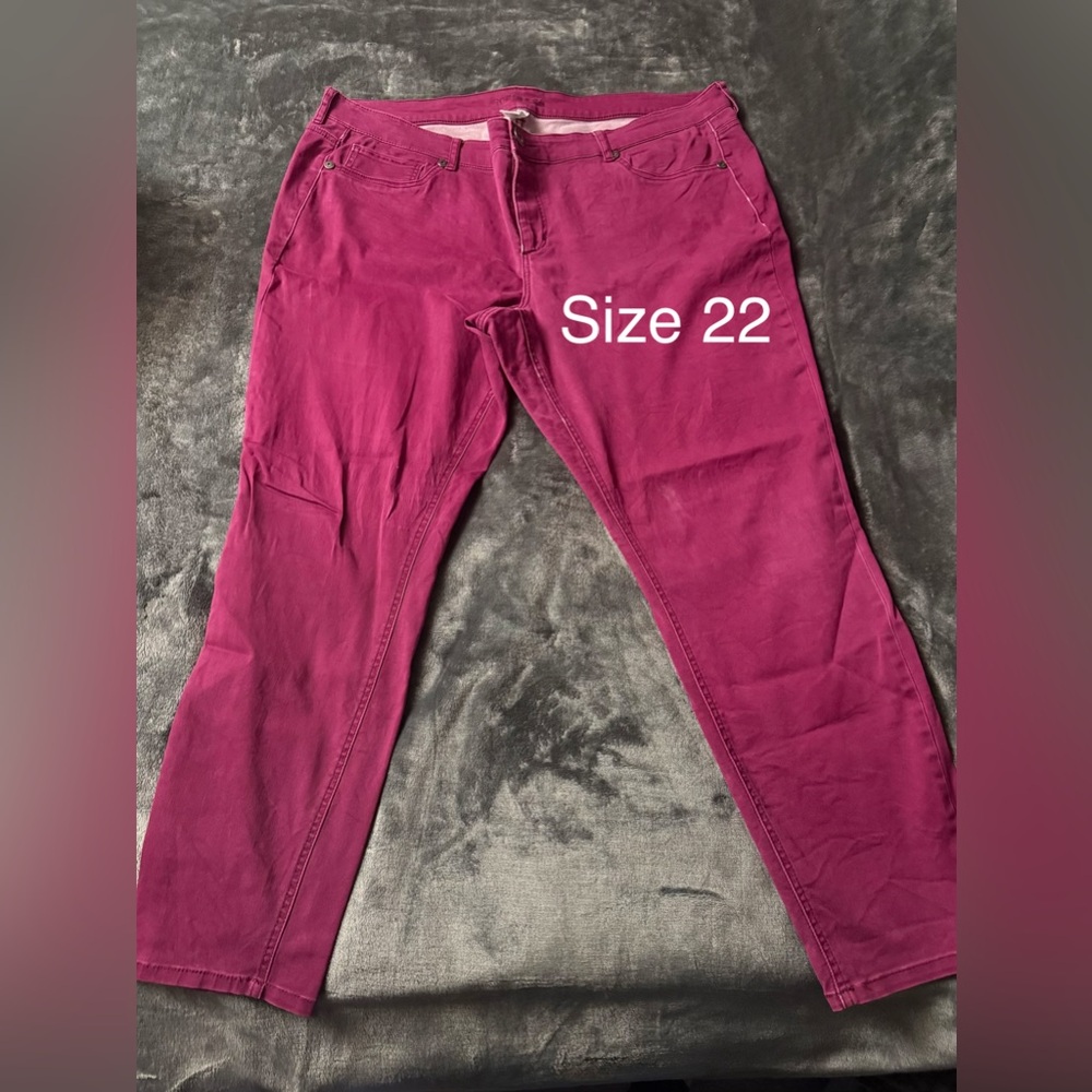 Maurices Deep Red Skinny Jeans